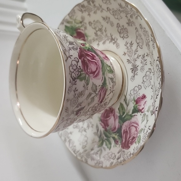 Demitasse James Kent Cup and Saucer june Roses pattern# 3045 - Picture 2 of 6